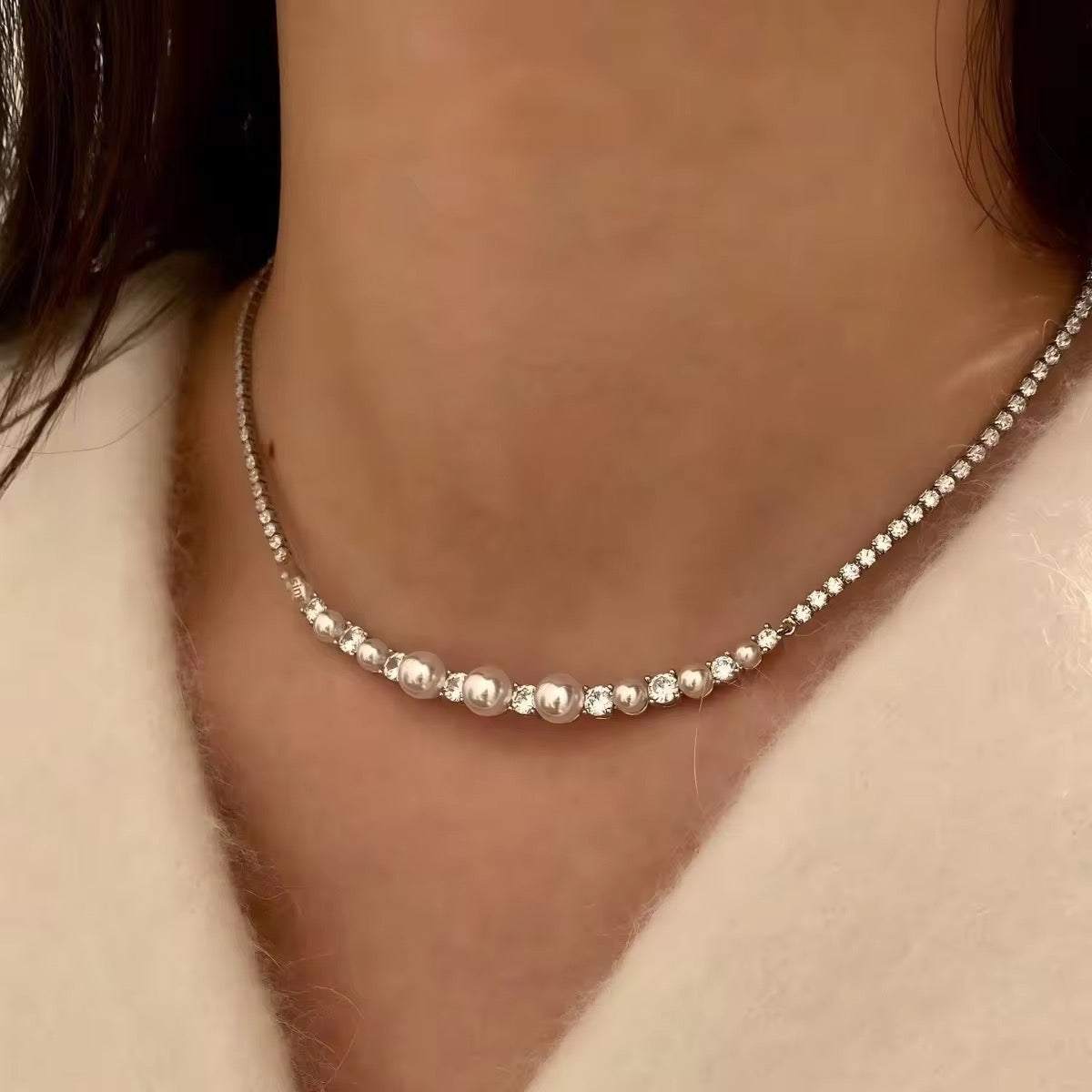 Lumière Pearl Tennis Necklace
