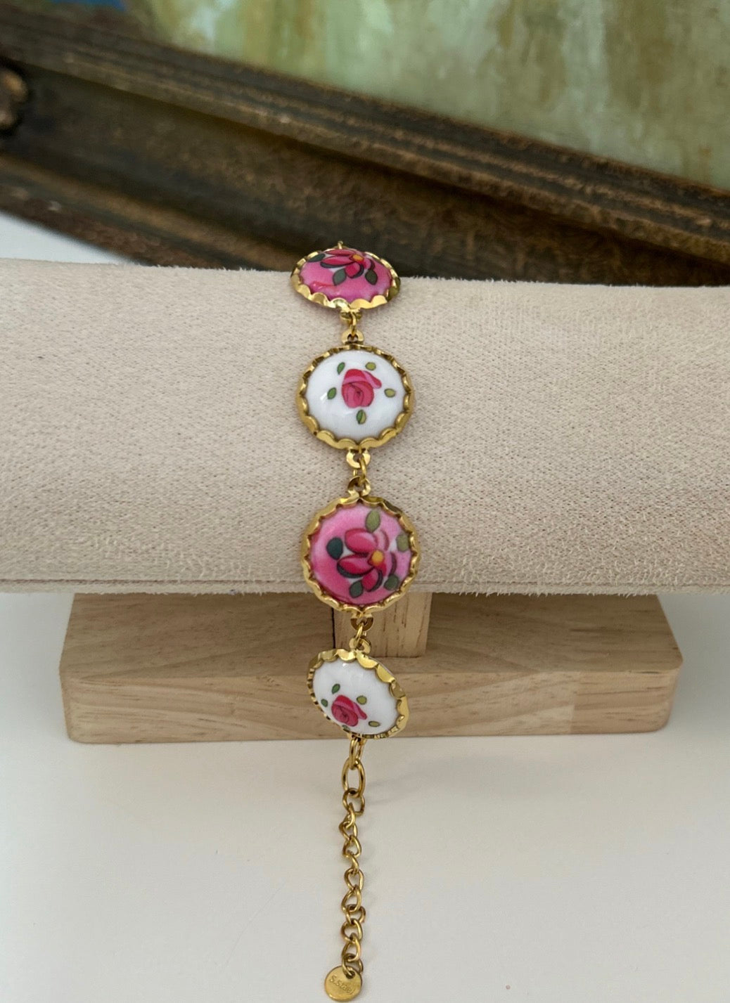 Rosa Clara Oil Drip Link Bracelet
