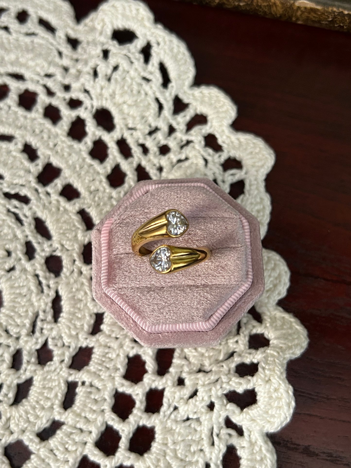 Amour Stainless Steel Zircon Ring