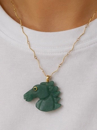 Horse Gemstone Necklace