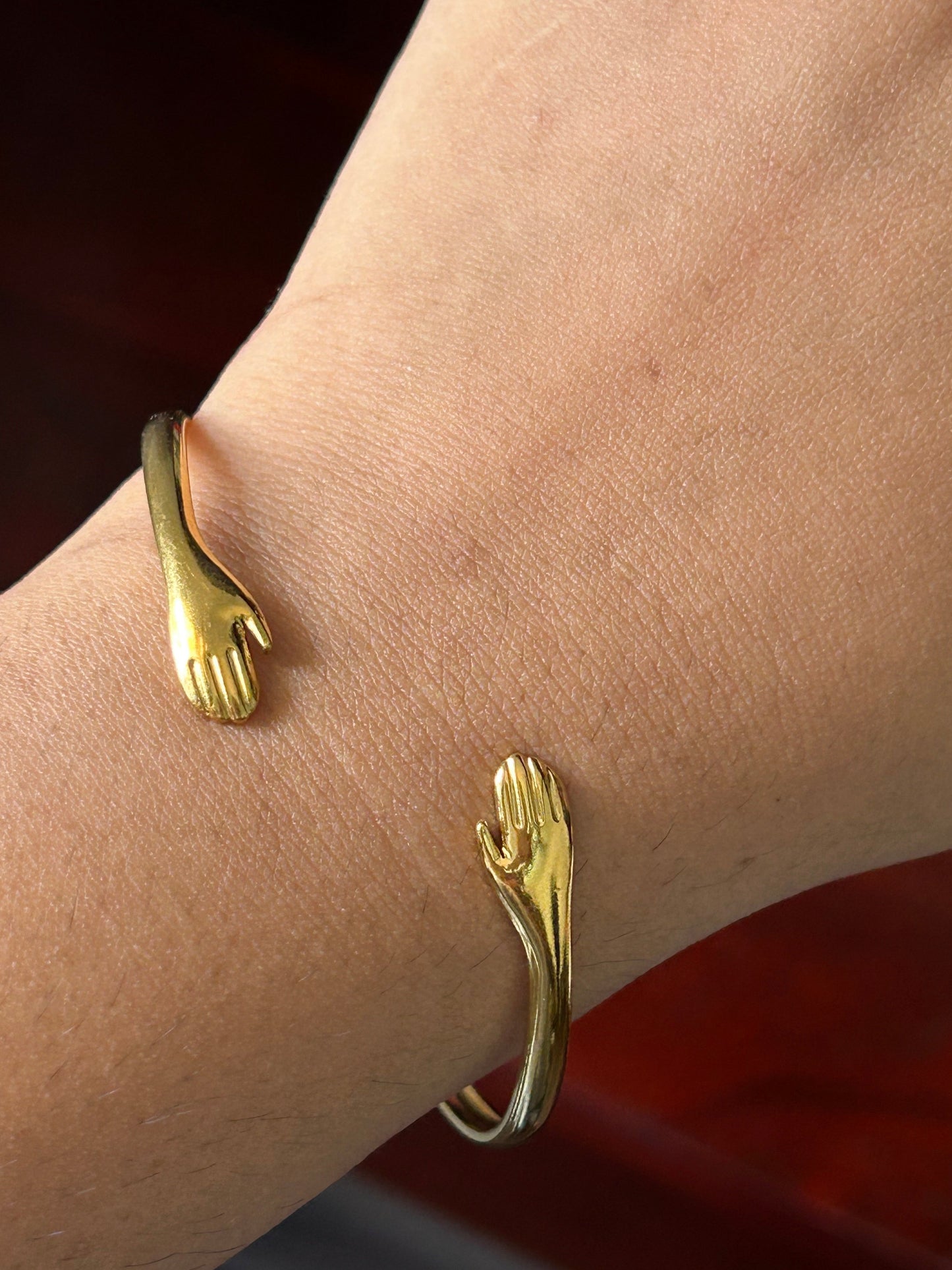 Hugging Palm Stainless Steel Bracelet
