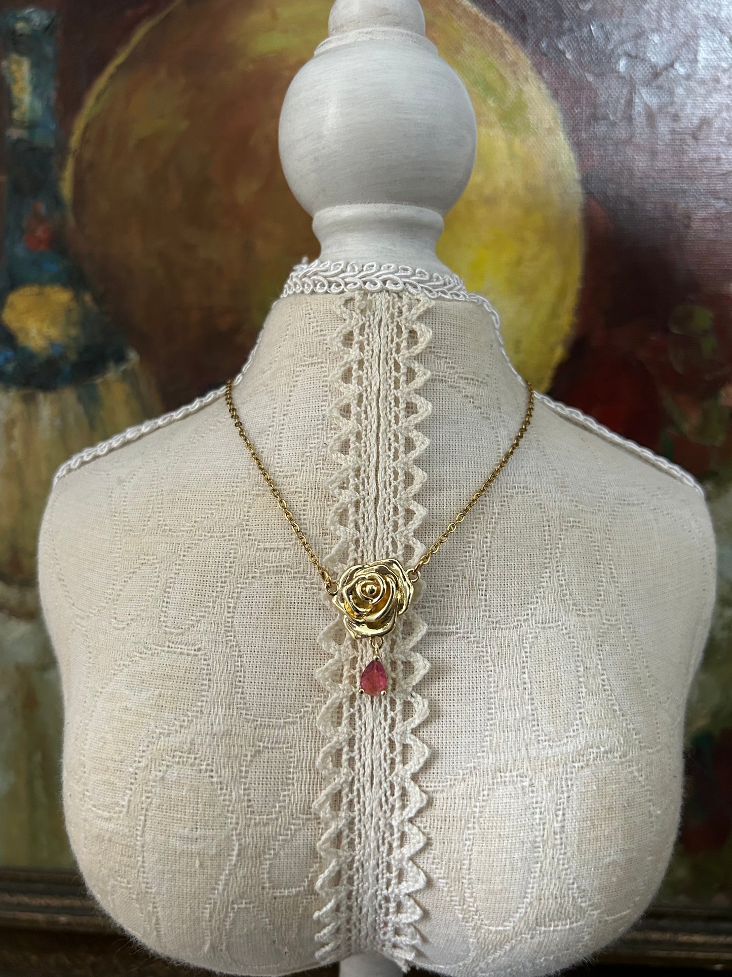 Rosette Zirconia Necklace
