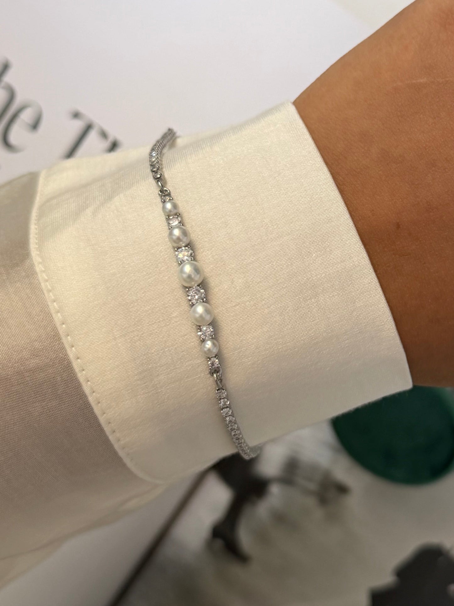 Lumière Pearl Tennis Bracelet