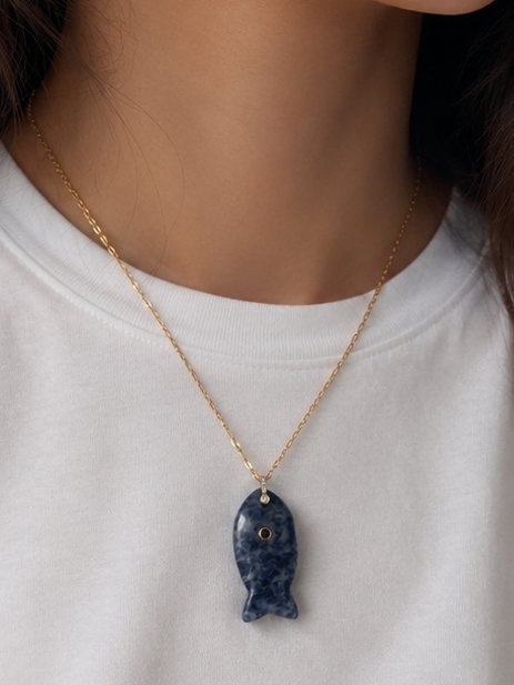 Matsya Sodalite Gemstone Necklace