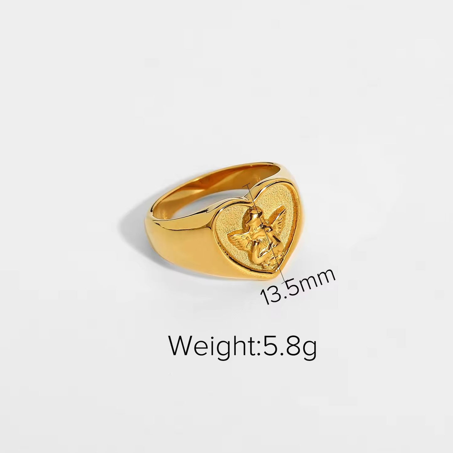Guardian Angel Stainless Steel Ring
