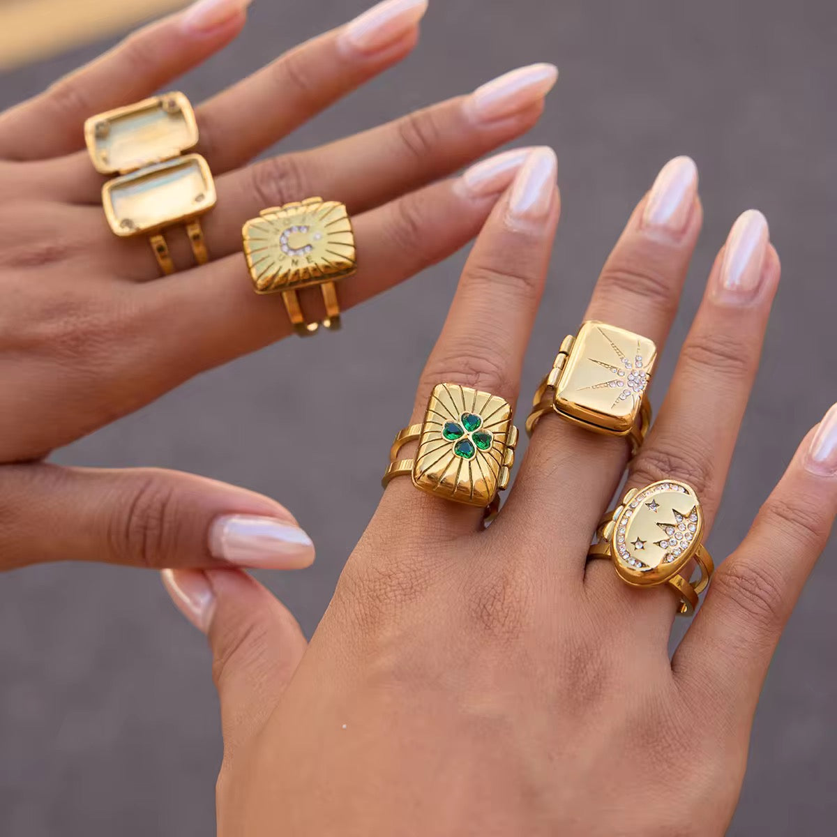 The Lucky Clover Locket Ring