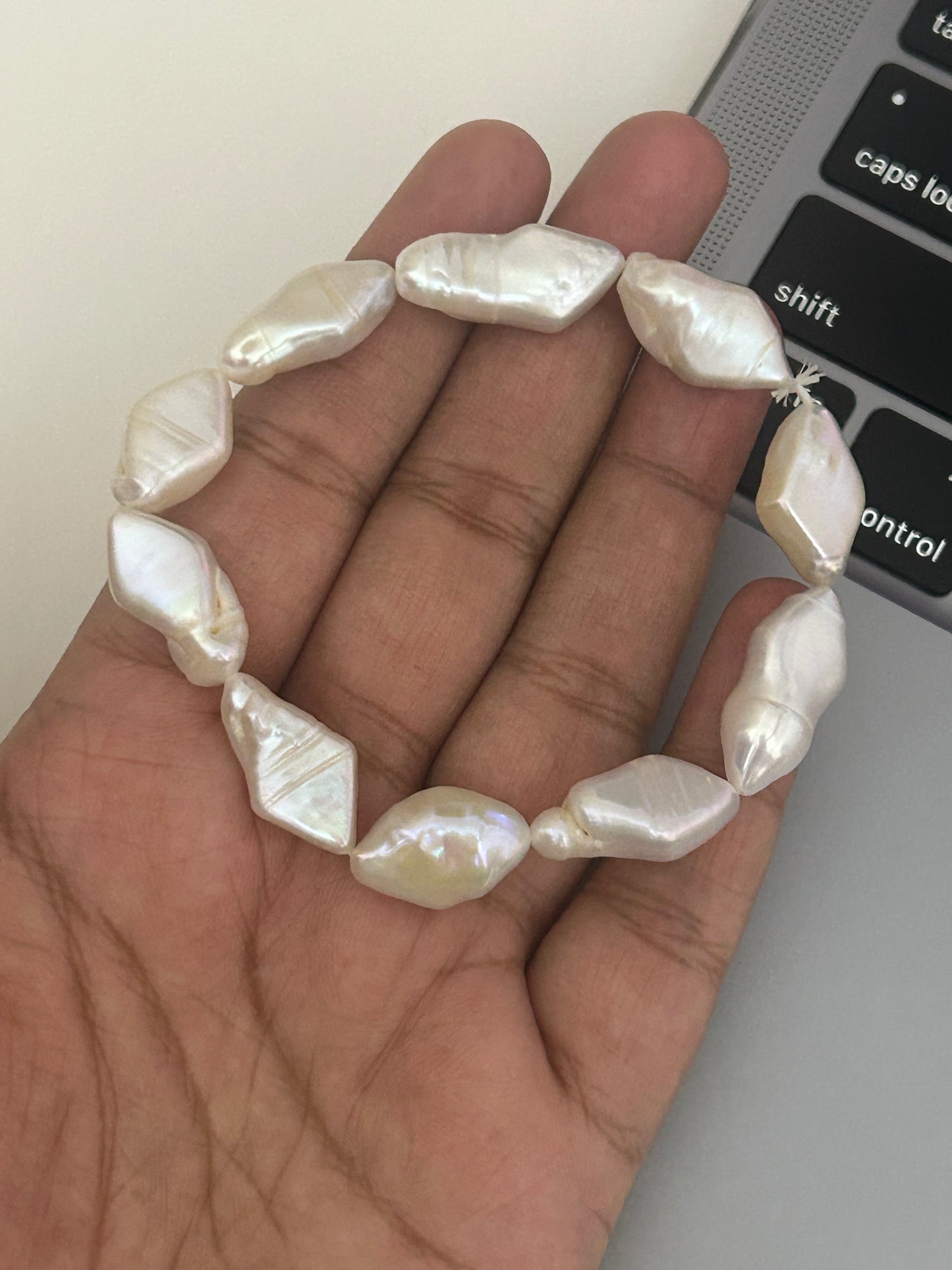 Natural FW Pearl Stretchable Bracelet