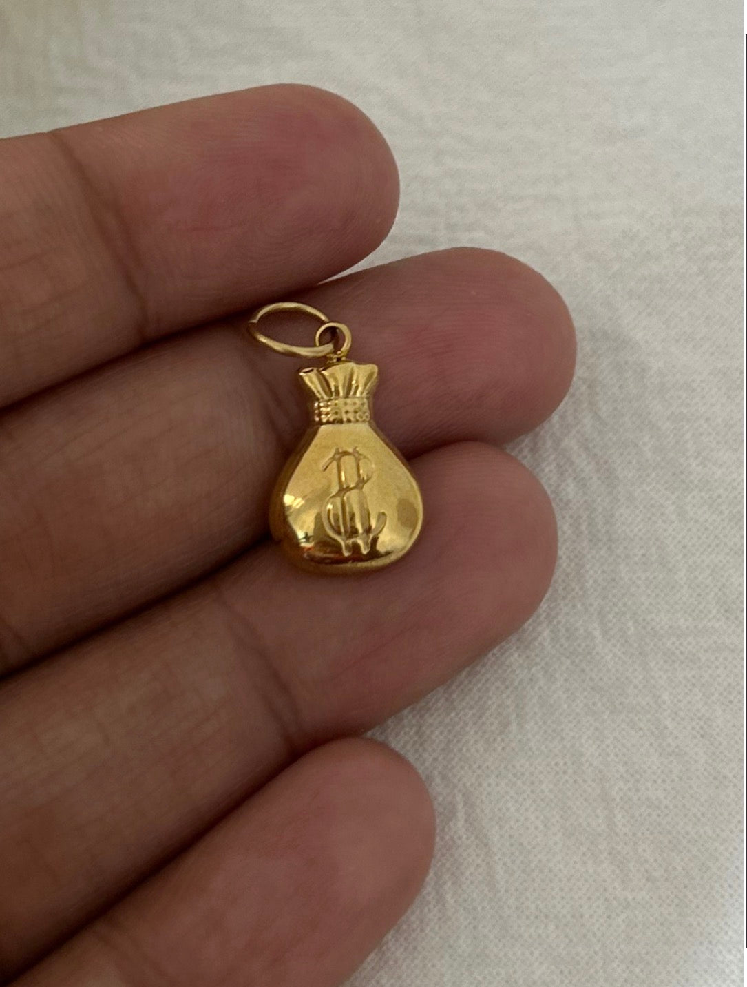 Wealth Gold Plated Stainless Steel Charm