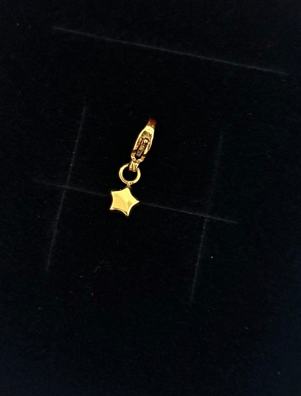 Star Gold Plated Stainless Steel Charm With Lobster Clasp
