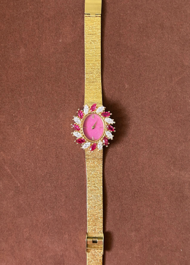 Pink Jade Rosette Watch