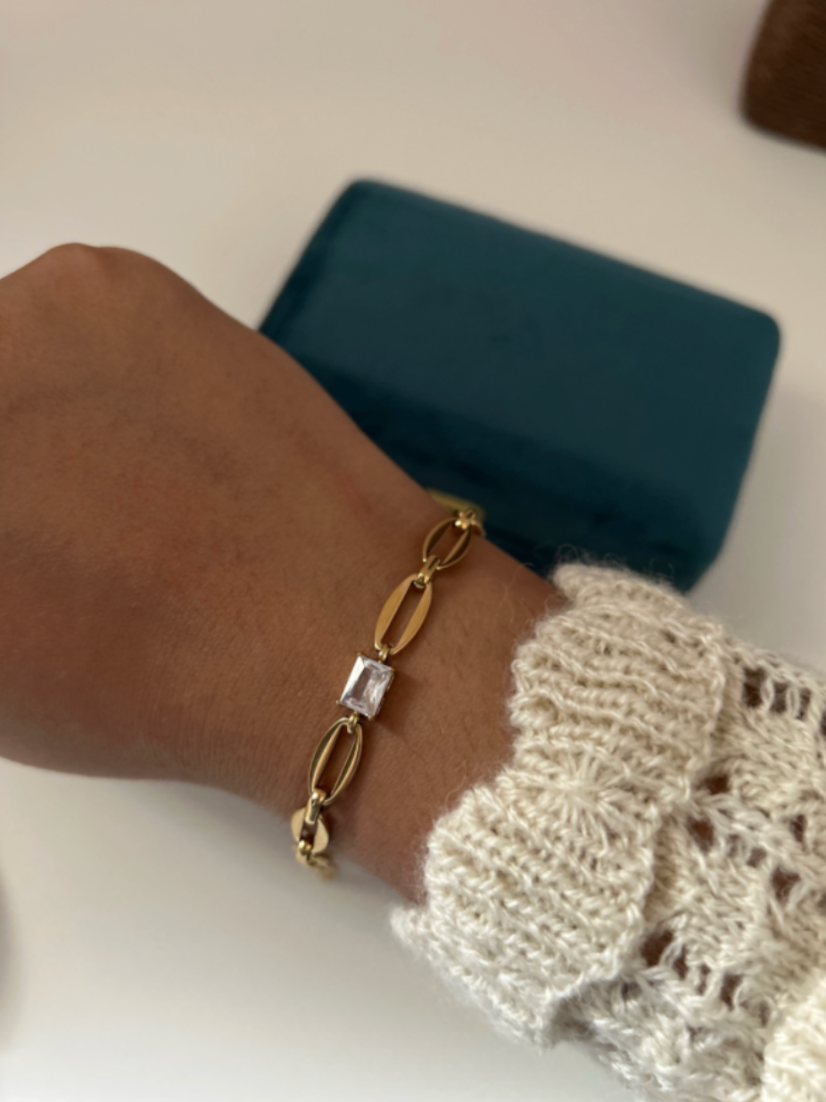 Antonette Zircon Gold Plated Bracelet