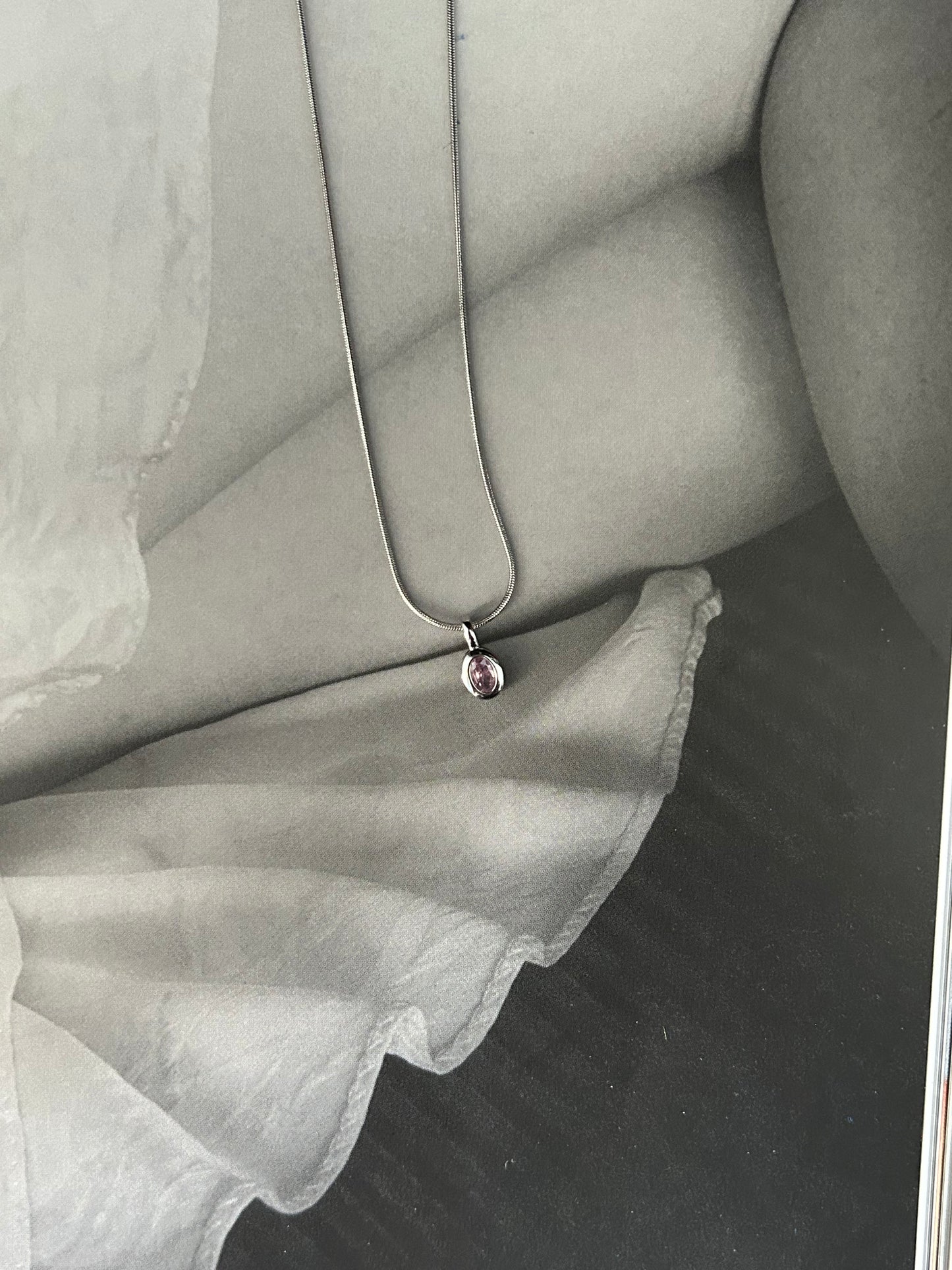 Ballet Pink Dainty Necklace