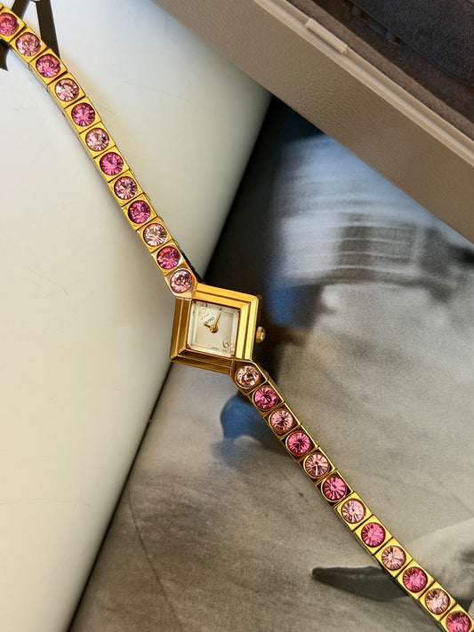 Super Rare Vintage Seiko Karat Swarovski Crystal Watch
