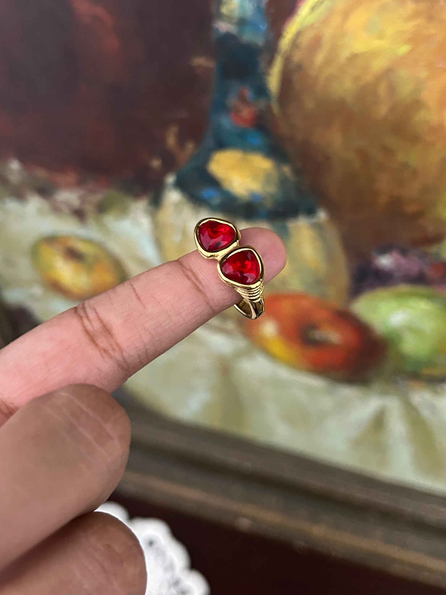 Scarlet Affair Stainless Steel Zircon Ring