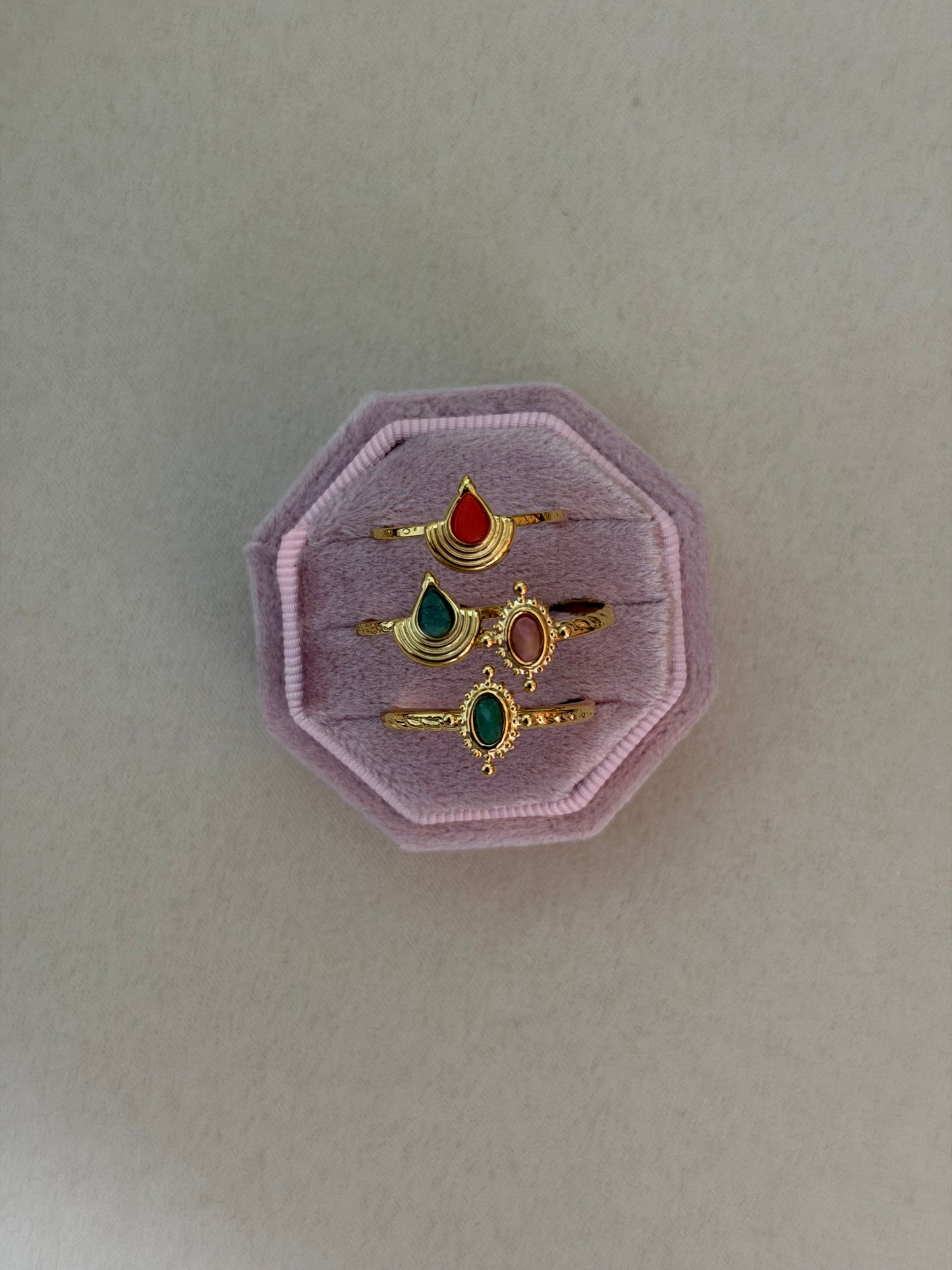 Four Jewels Ring Set