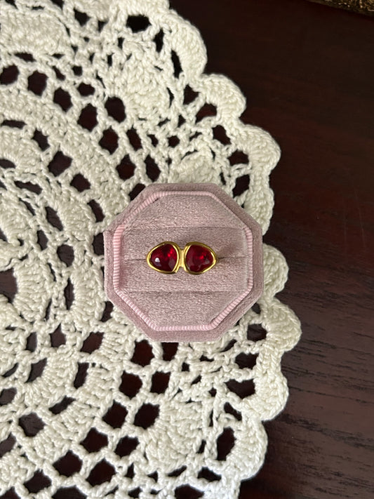 Scarlet Affair Stainless Steel Zircon Ring