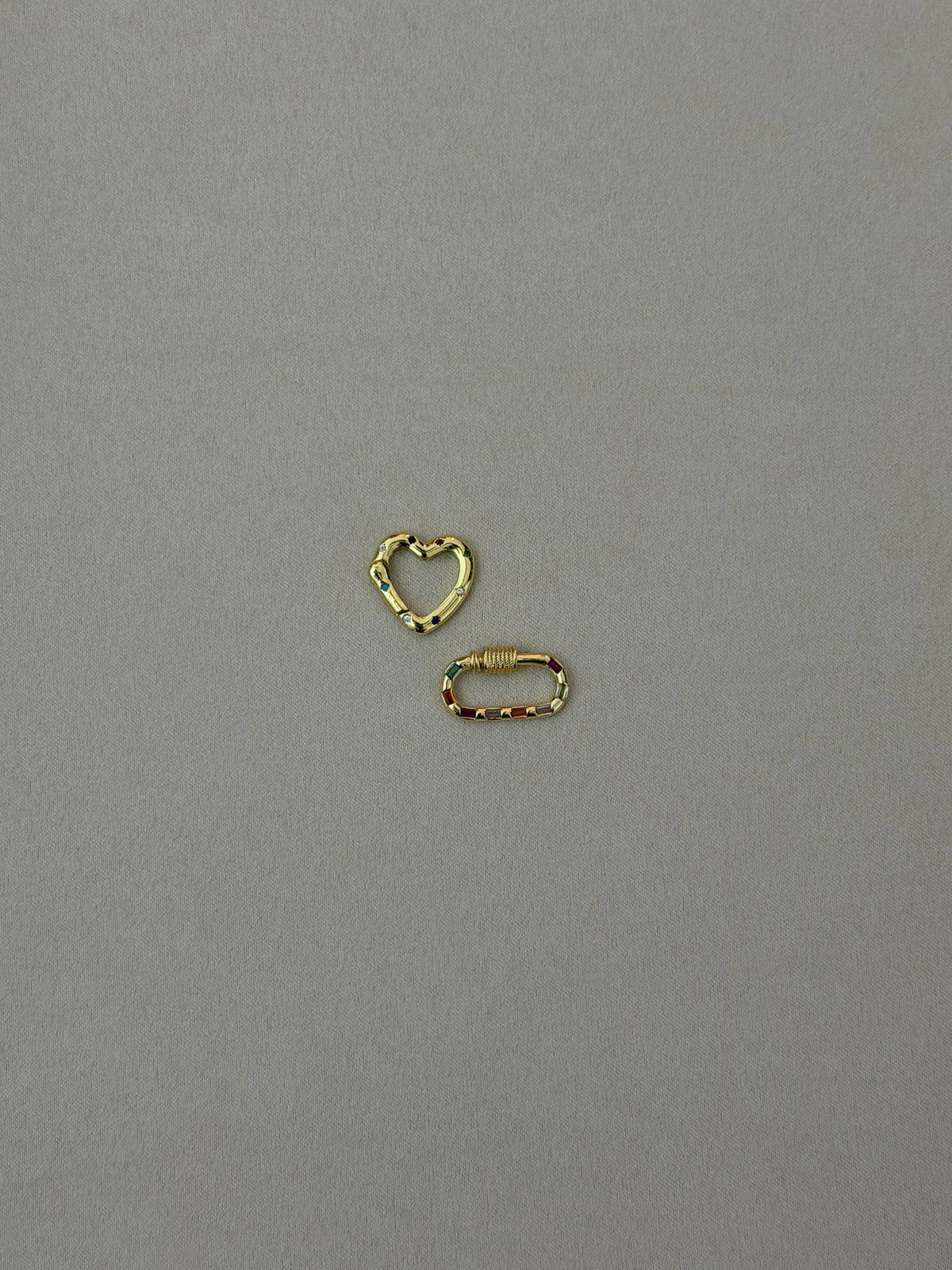 Set of Two Heart & Oval Spring Gate- Carabiner
