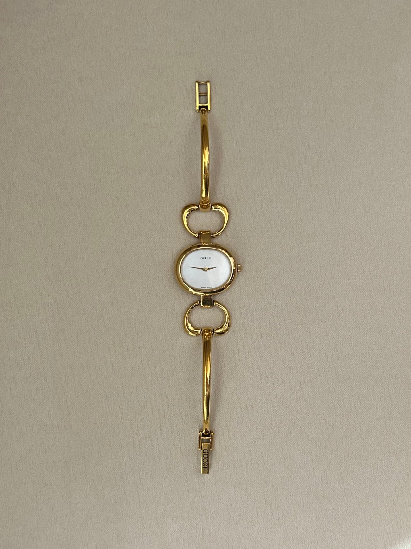 Gucci 1600 Gold Plated Mop Dial Vintage Watch