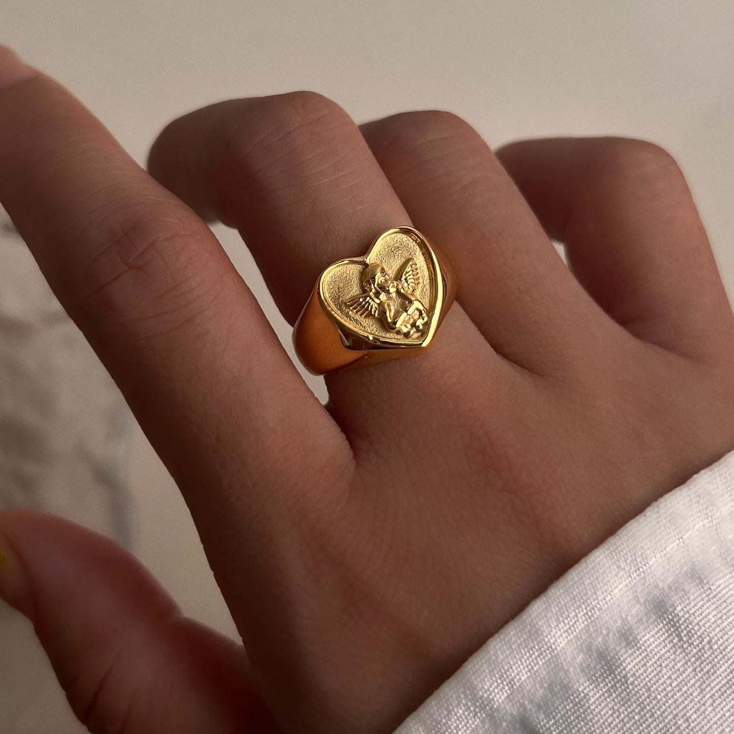 Guardian Angel Stainless Steel Ring