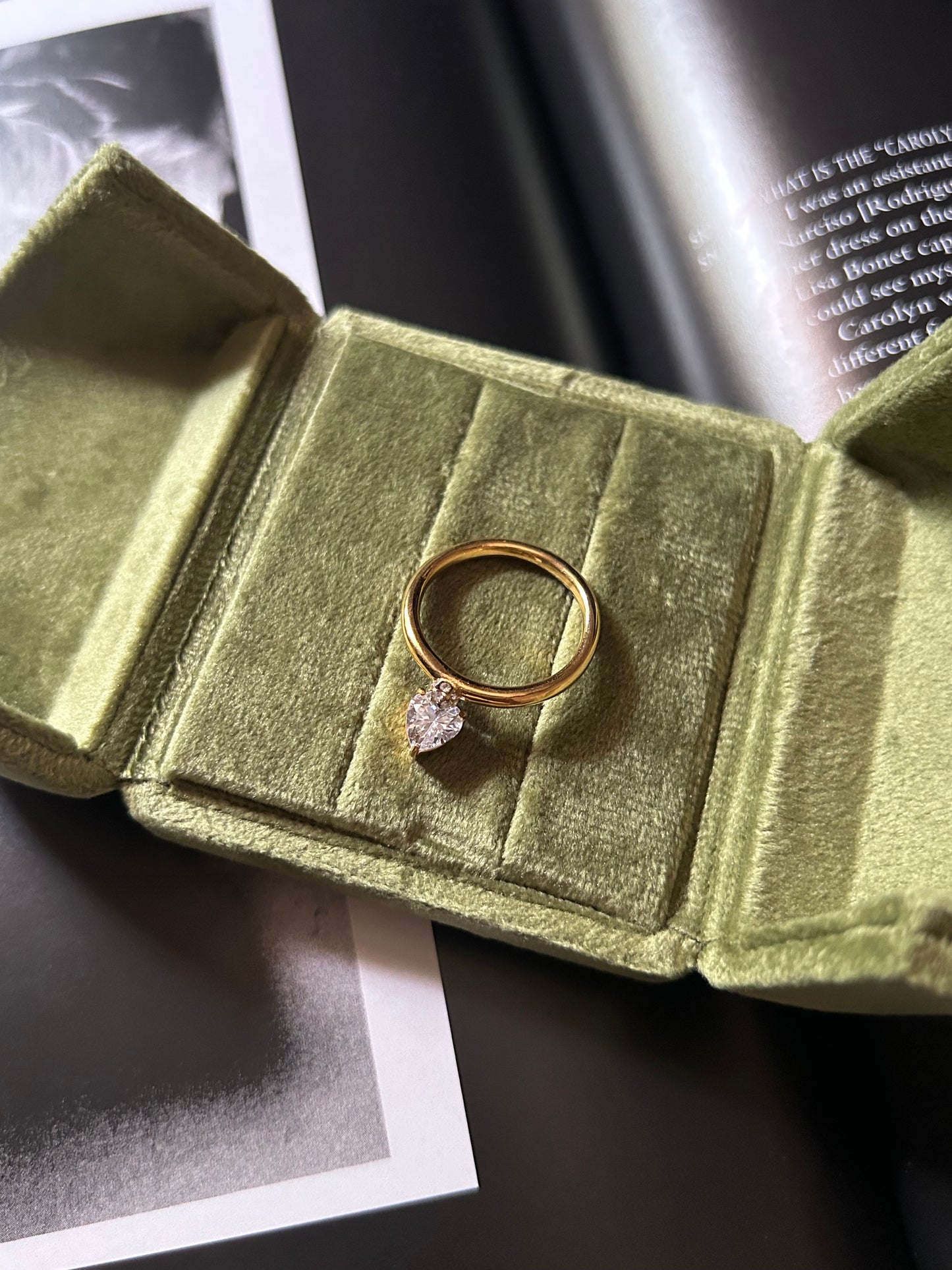 Amour Heart Charm Ring (Gold & Silver Sold Separately)
