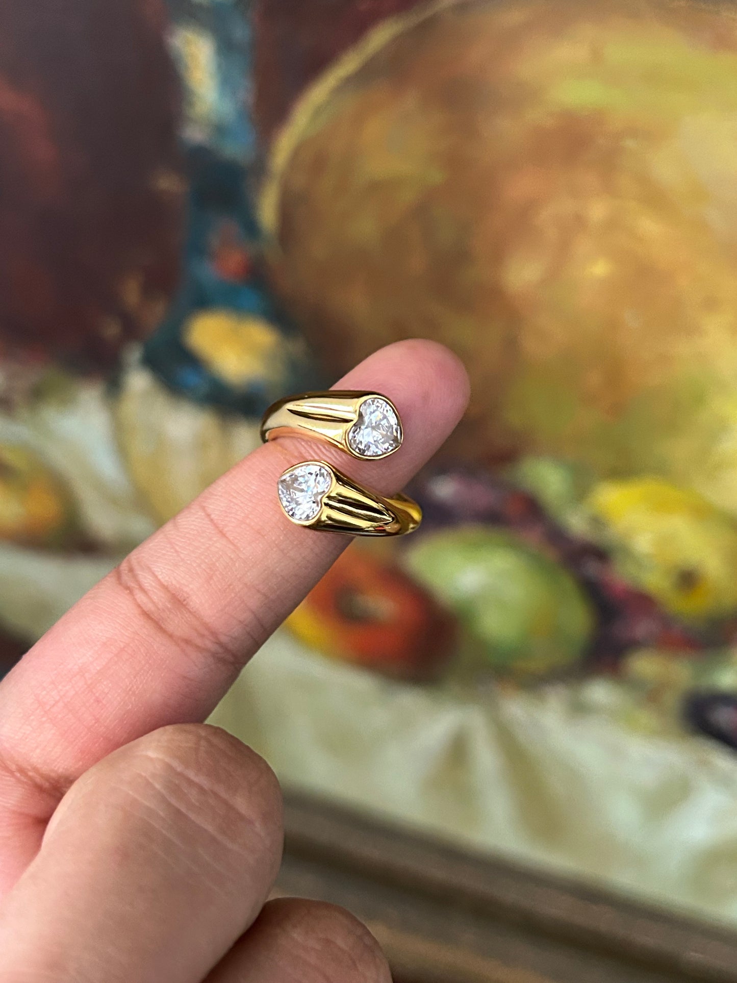 Amour Stainless Steel Zircon Ring