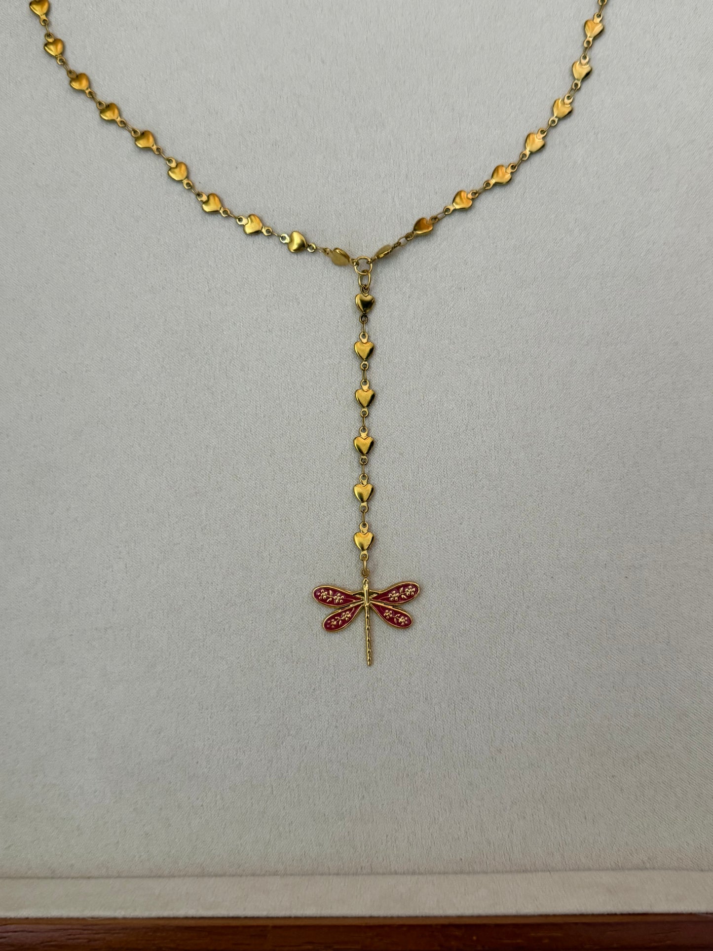 Dragonfly Lariat Style Necklace