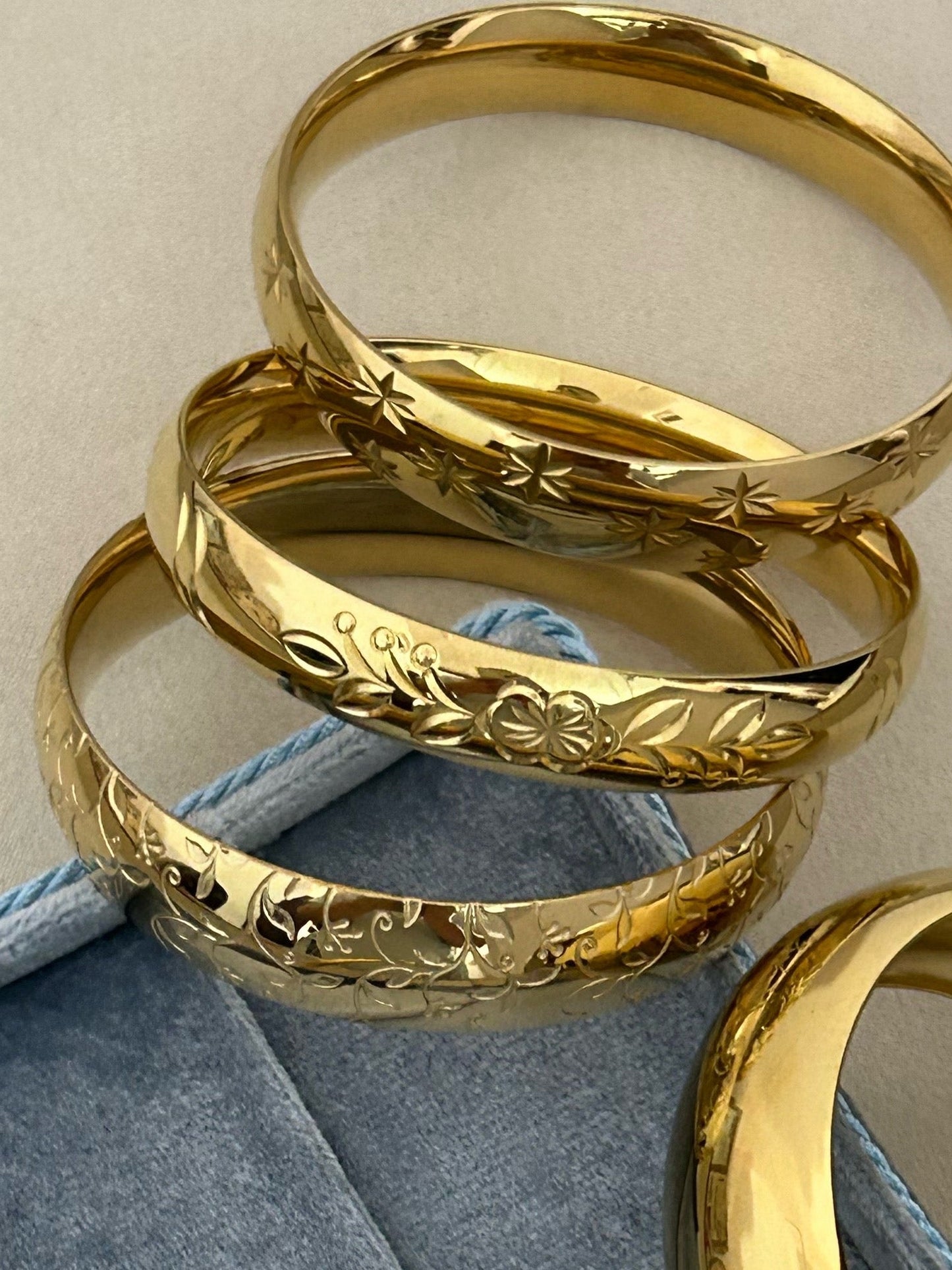 Stainless Steel Moonlit Garden Bangle