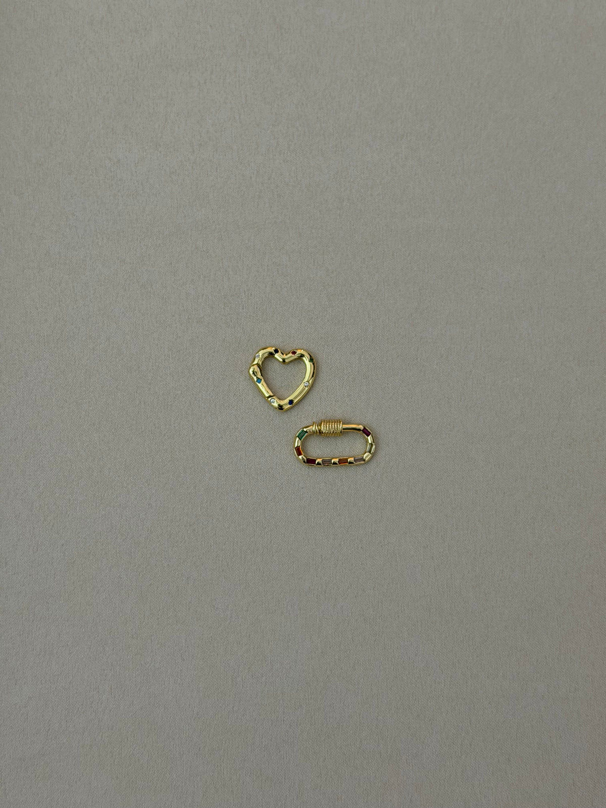 Set of Two Heart & Oval Spring Gate- Carabiner