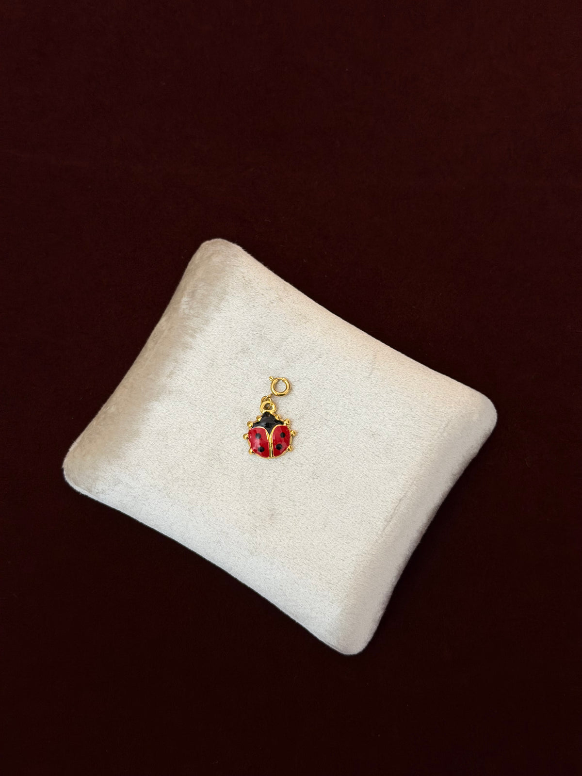 Ladybug Charm With Spring Ring - Mini