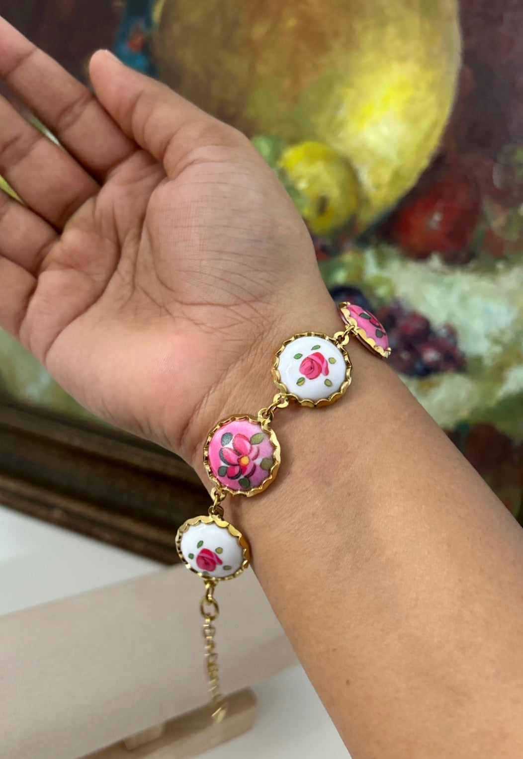 Rosa Clara Oil Drip Link Bracelet