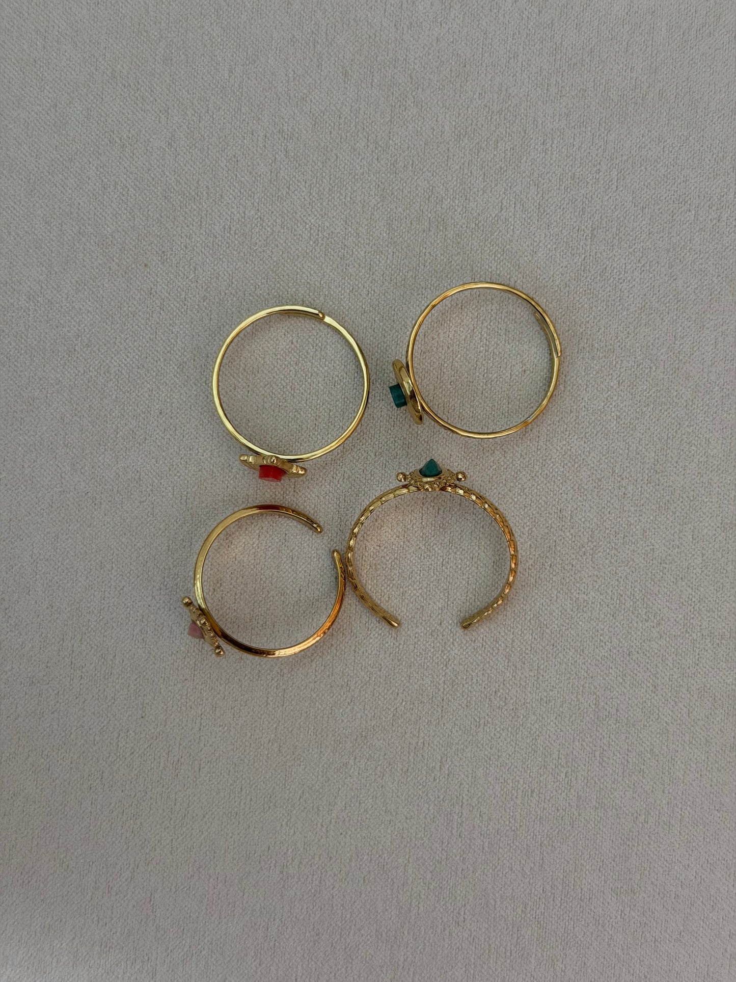 Four Jewels Ring Set