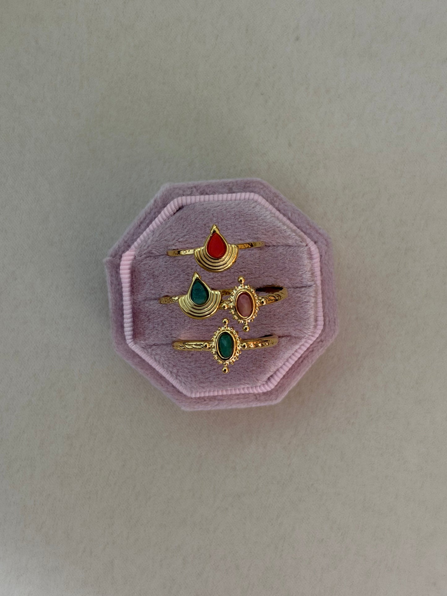 Four Jewels Ring Set