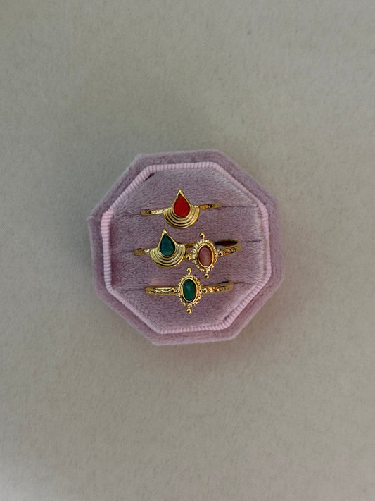Four Jewels Ring Set