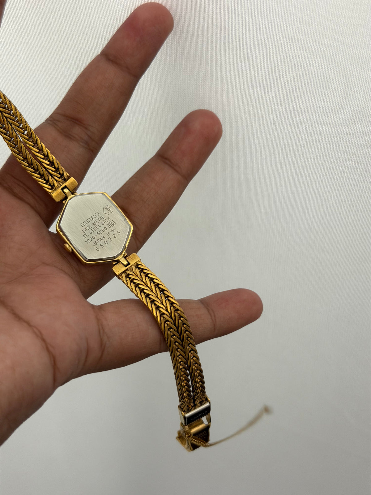 Rare Seiko Diamond Jewellery Quartz Watch with Hexagon Dial