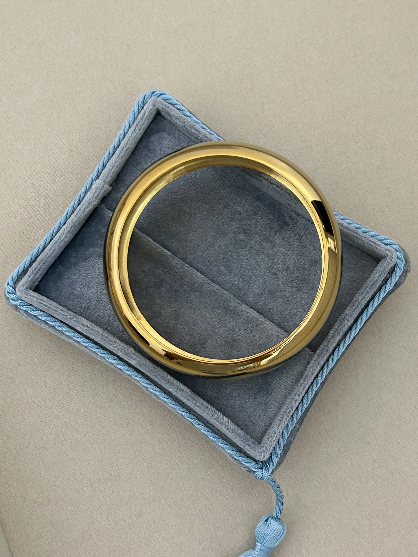 Stainless Steel Vintage Style Plain Bangle