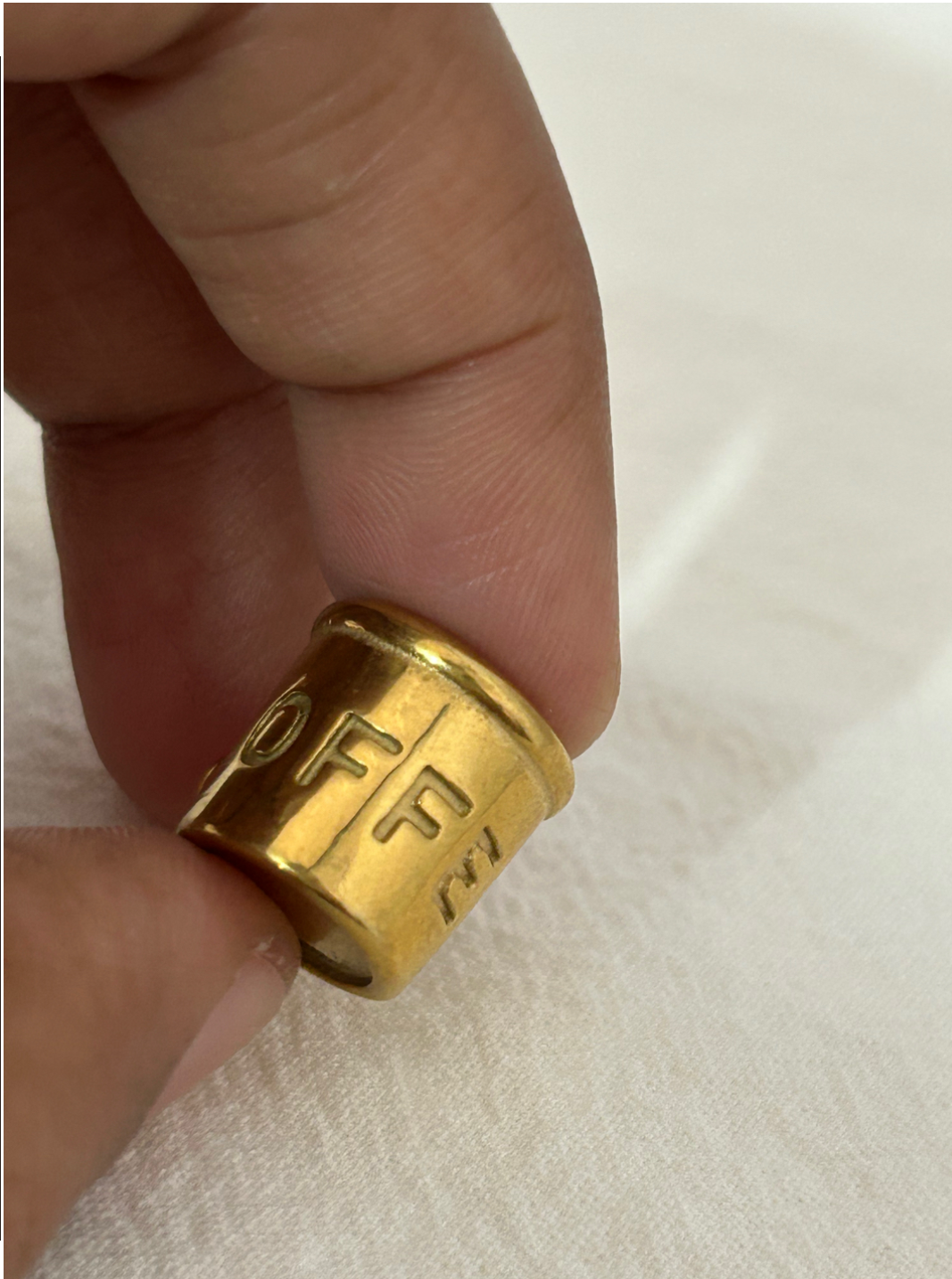 Coffee Gold Plated Stainless Steel Charm