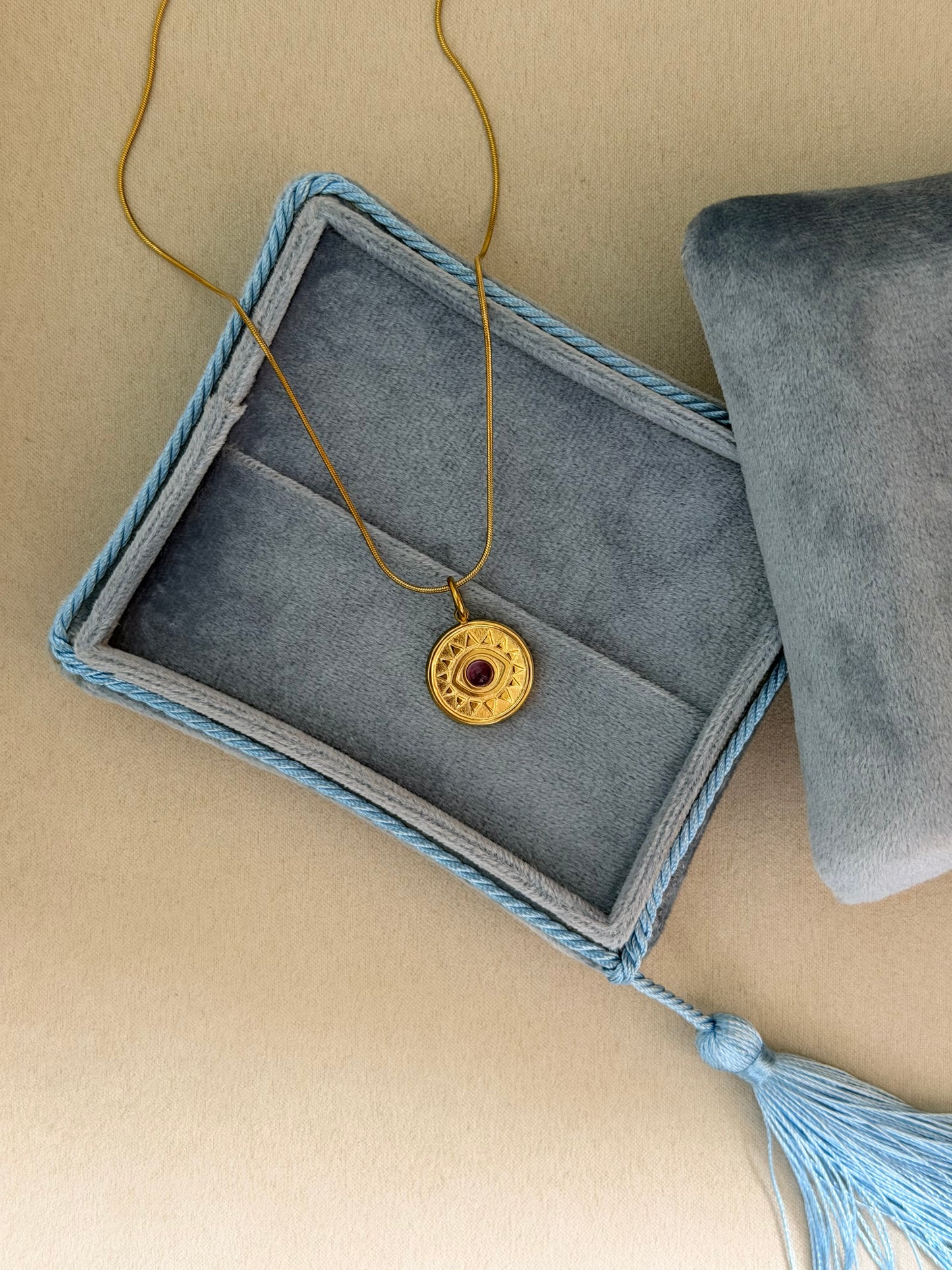 Evil Eye Amethyst Necklace