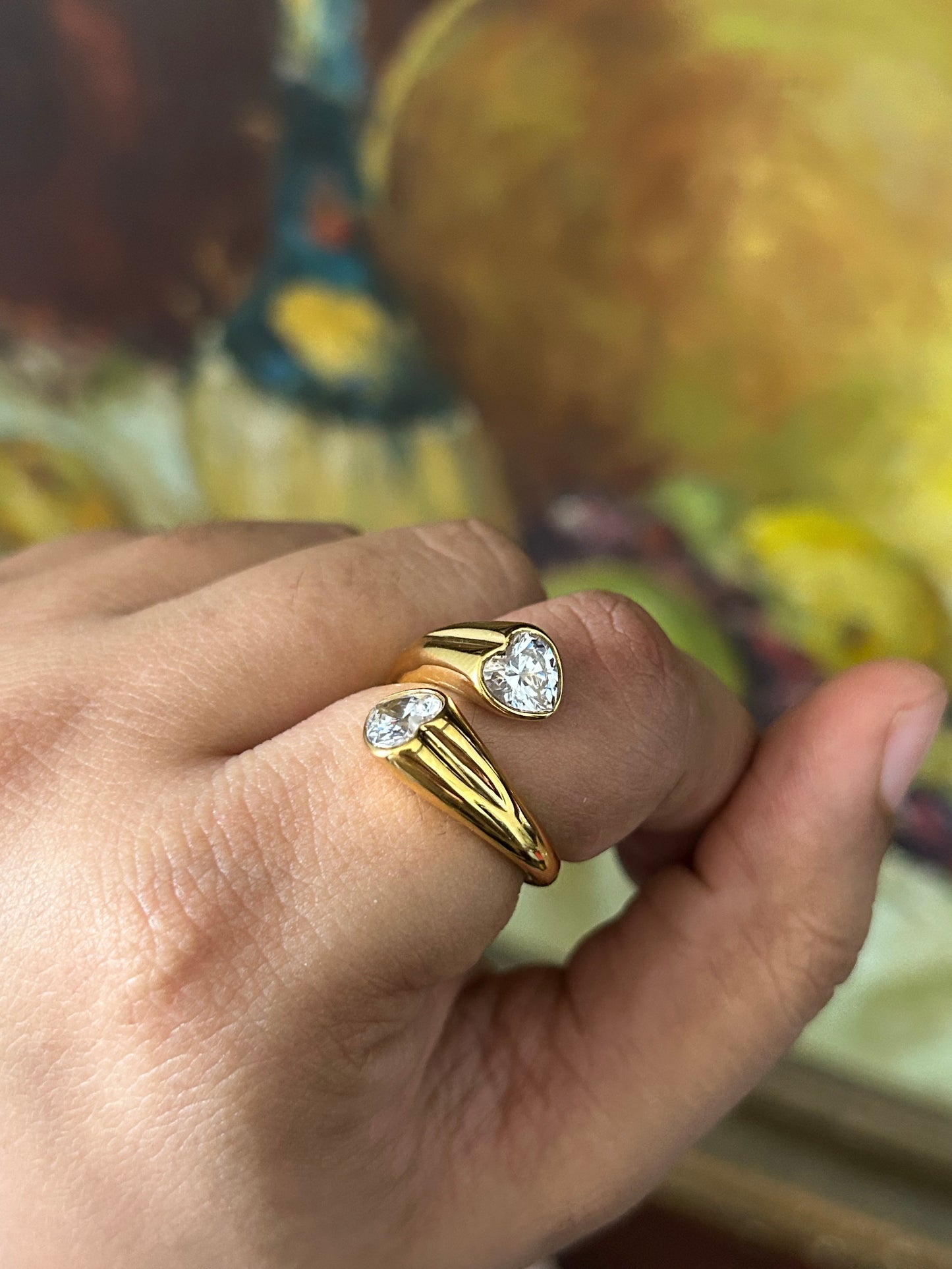 Amour Stainless Steel Zircon Ring