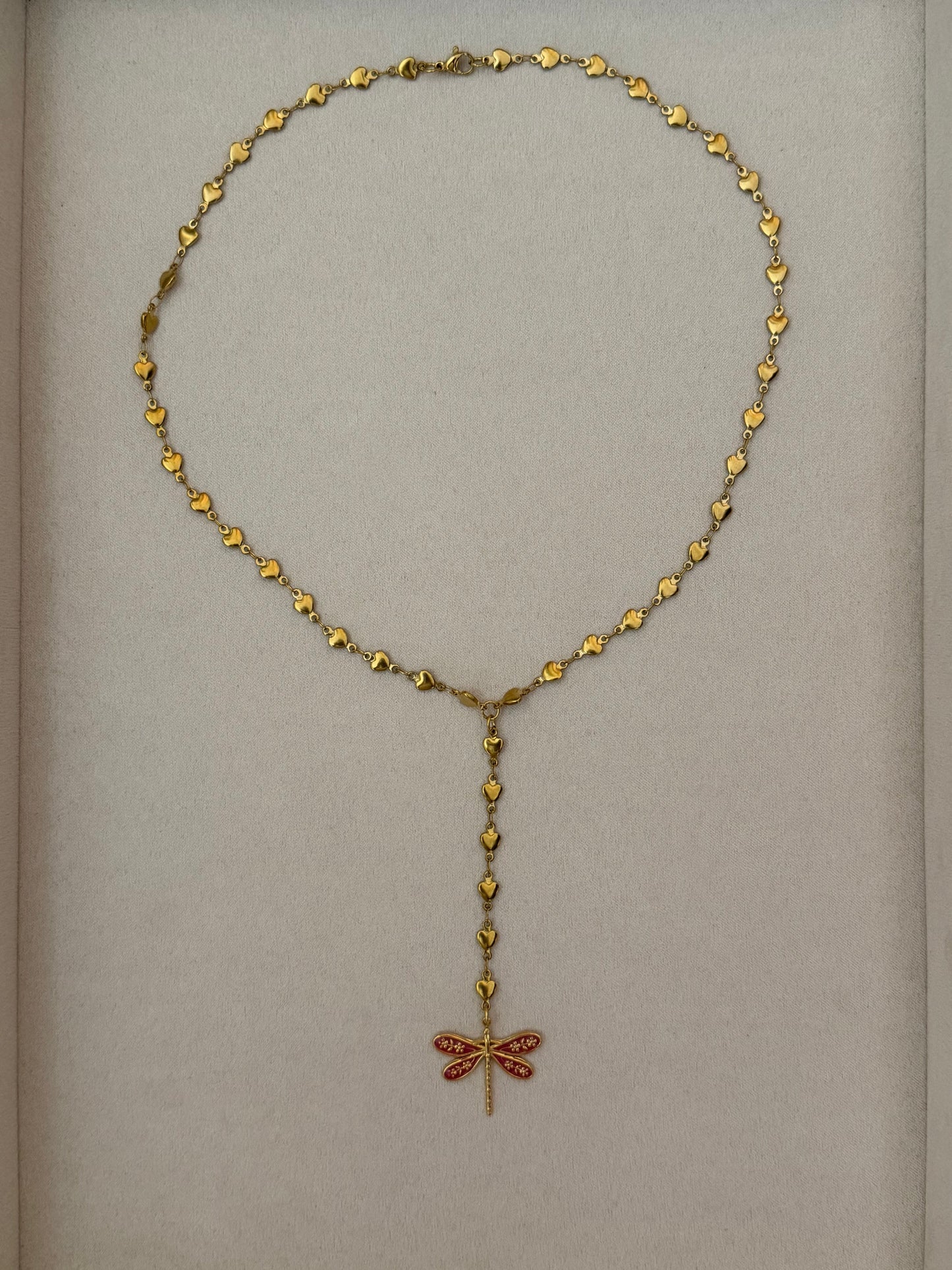 Dragonfly Lariat Style Necklace