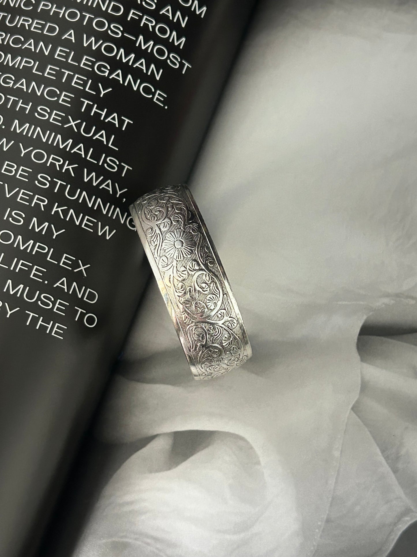 Floral Relic Cuff Bracelet