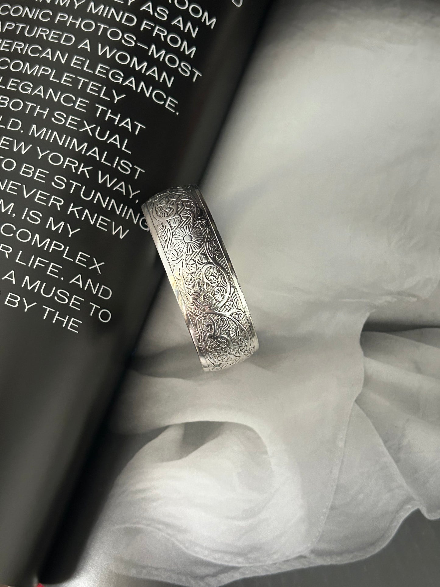 Floral Relic Cuff Bracelet