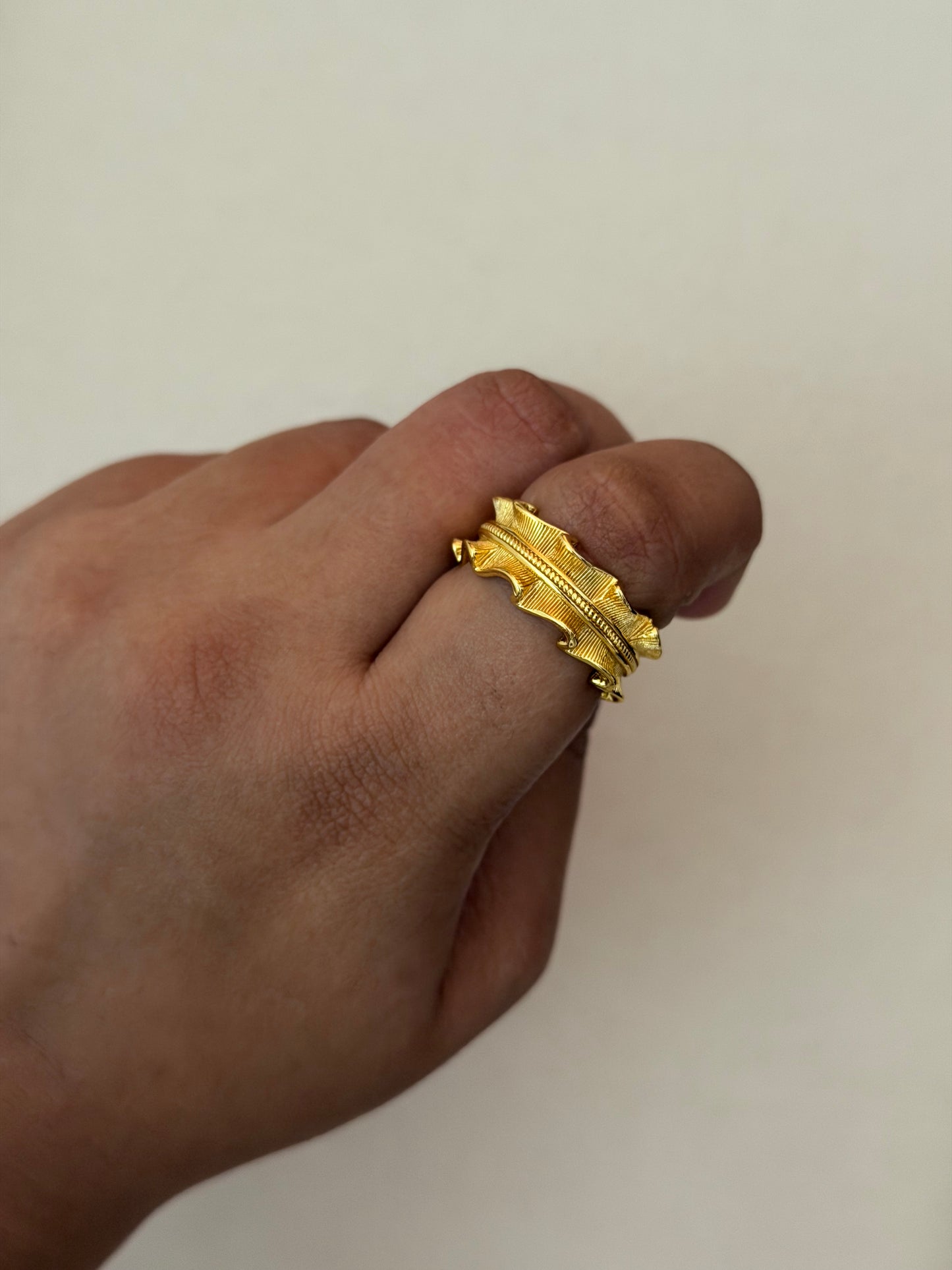 Sovereign Feather Cuff Ring