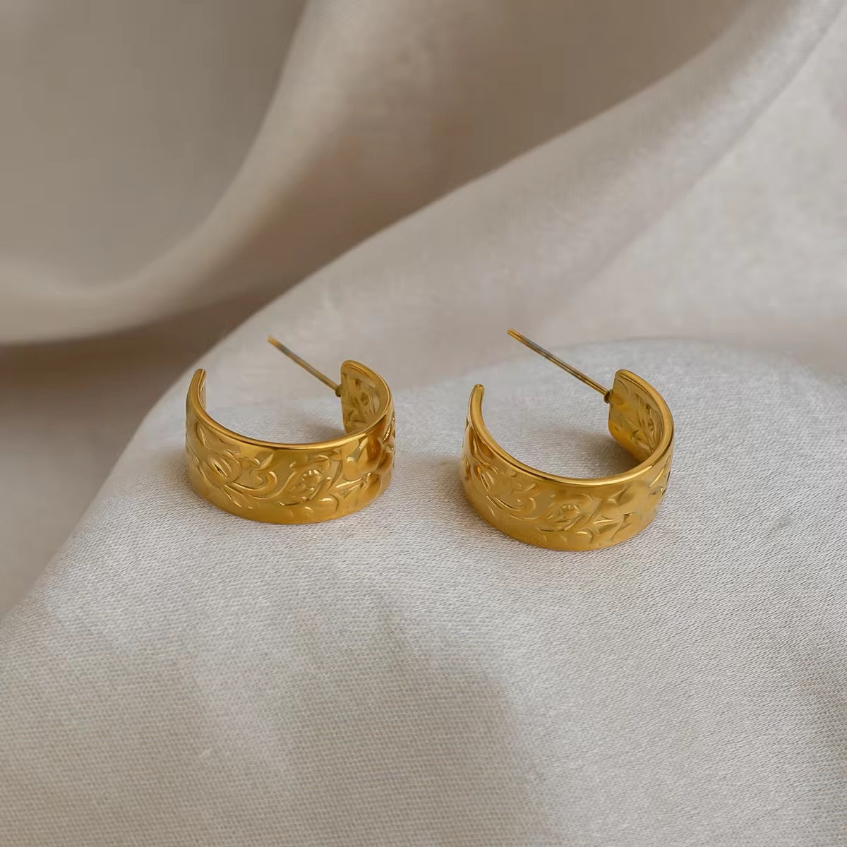 Serenade Of Orchid Hoop Earrings