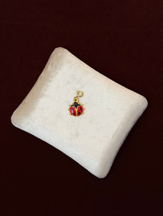 Ladybug Charm With Spring Ring - Mini