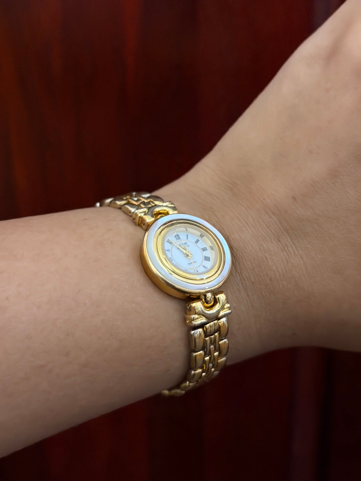 Vintage Anne Klein Reversible Interchangeable-Bezel Watch