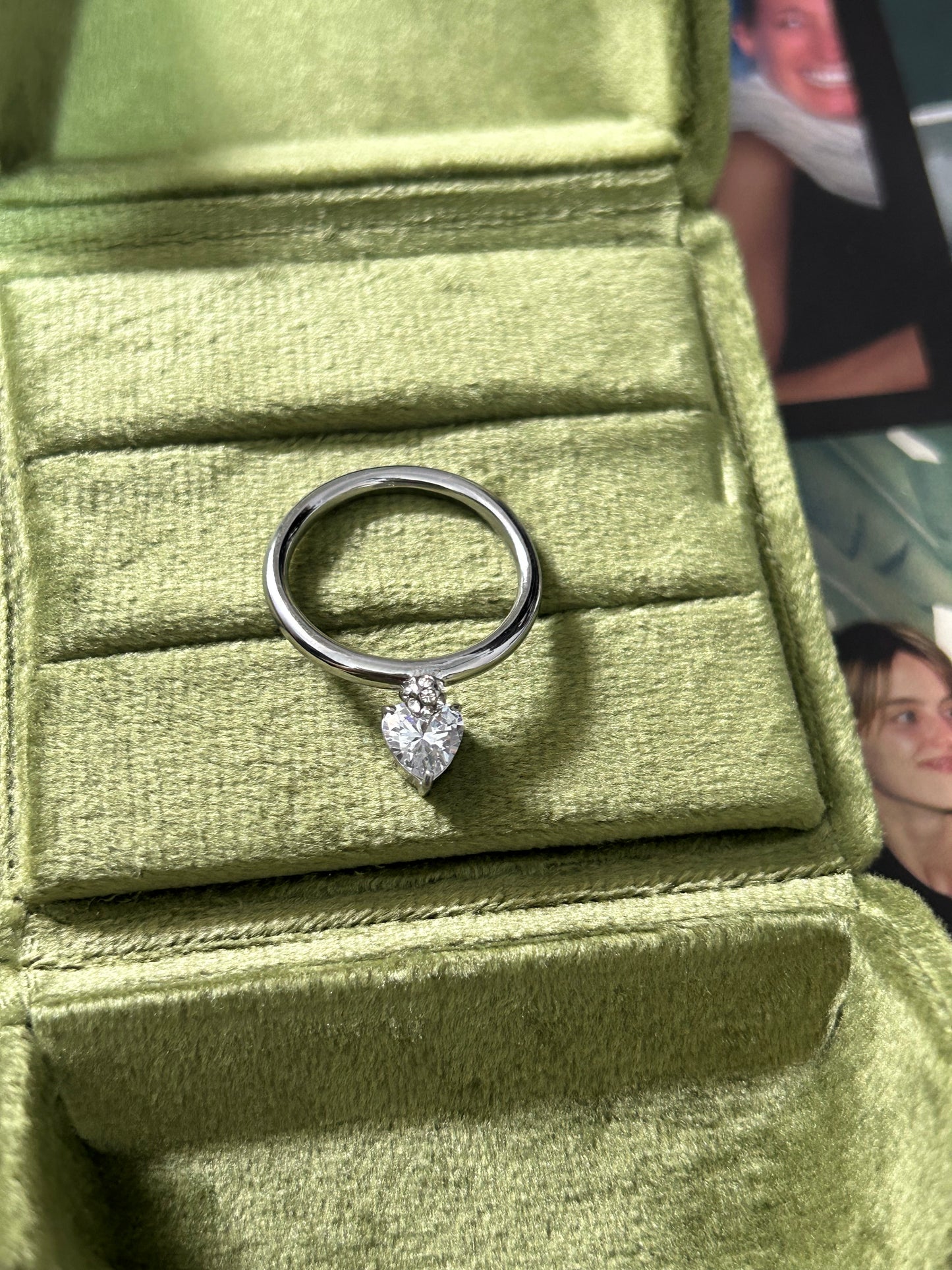 Amour Heart Charm Ring (Gold & Silver Sold Separately)