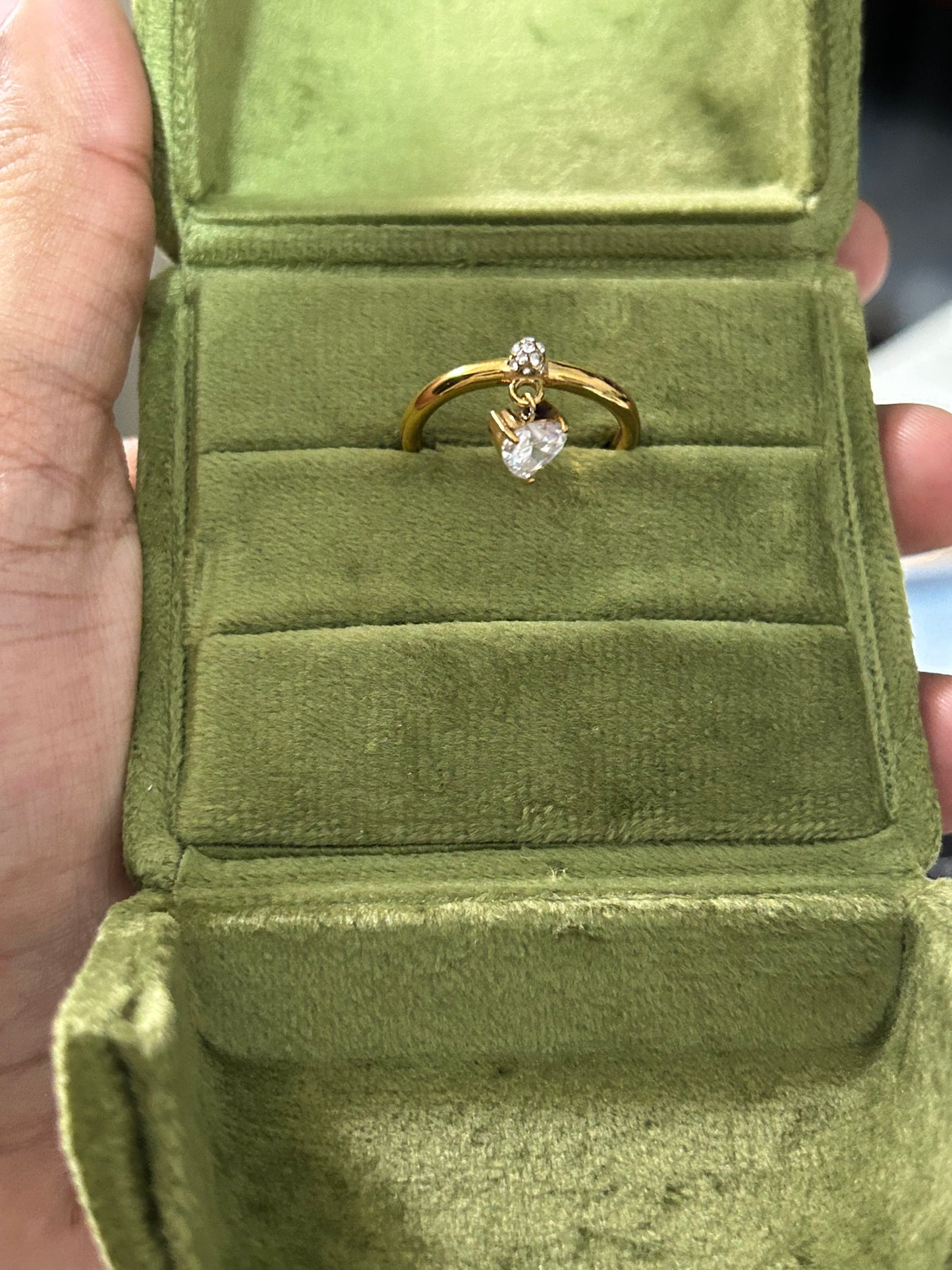 Amour Heart Charm Ring (Gold & Silver Sold Separately)
