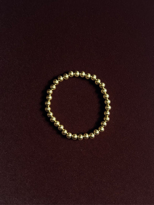 Solace Stainless Steel Beaded Stretchable Bracelet