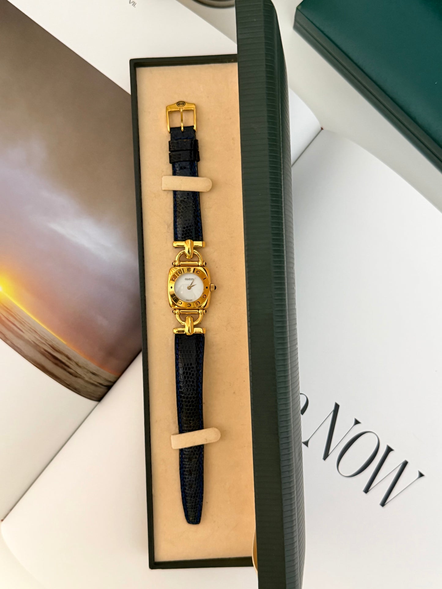 Vintage Gucci 6300L Horsebit Watch With Original Strap & Box