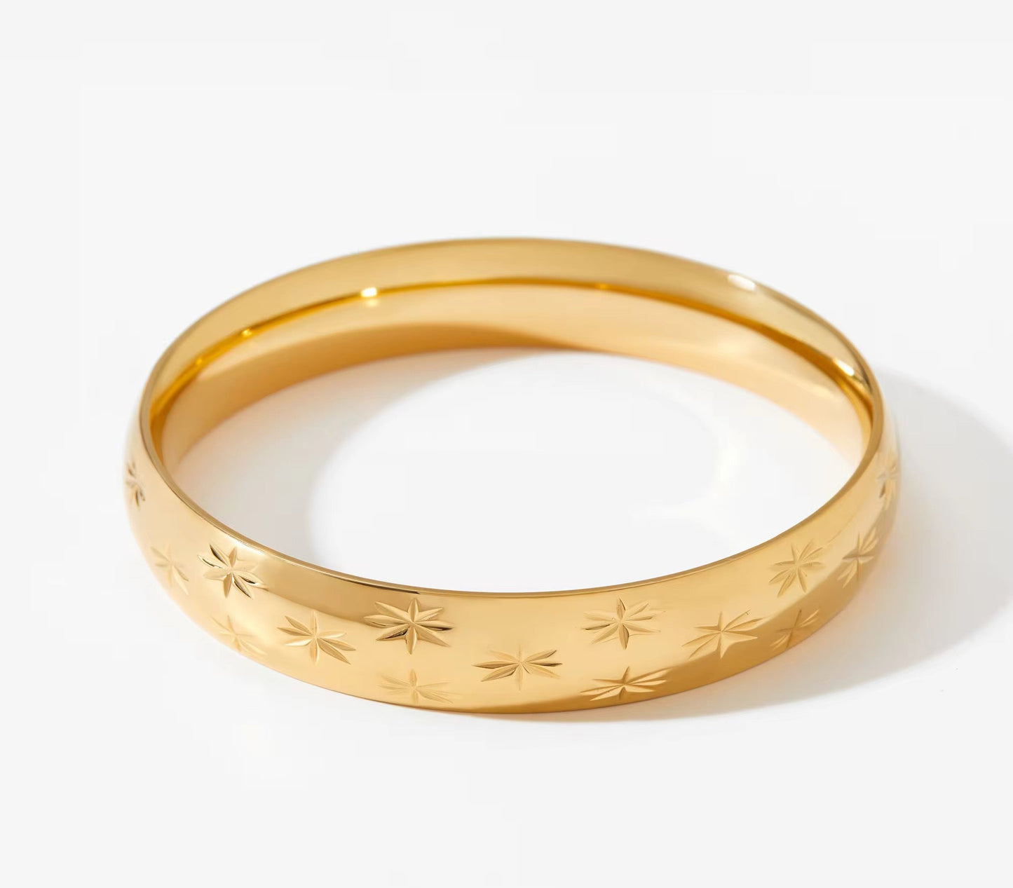 Stainless Steel Moonlit Garden Bangle